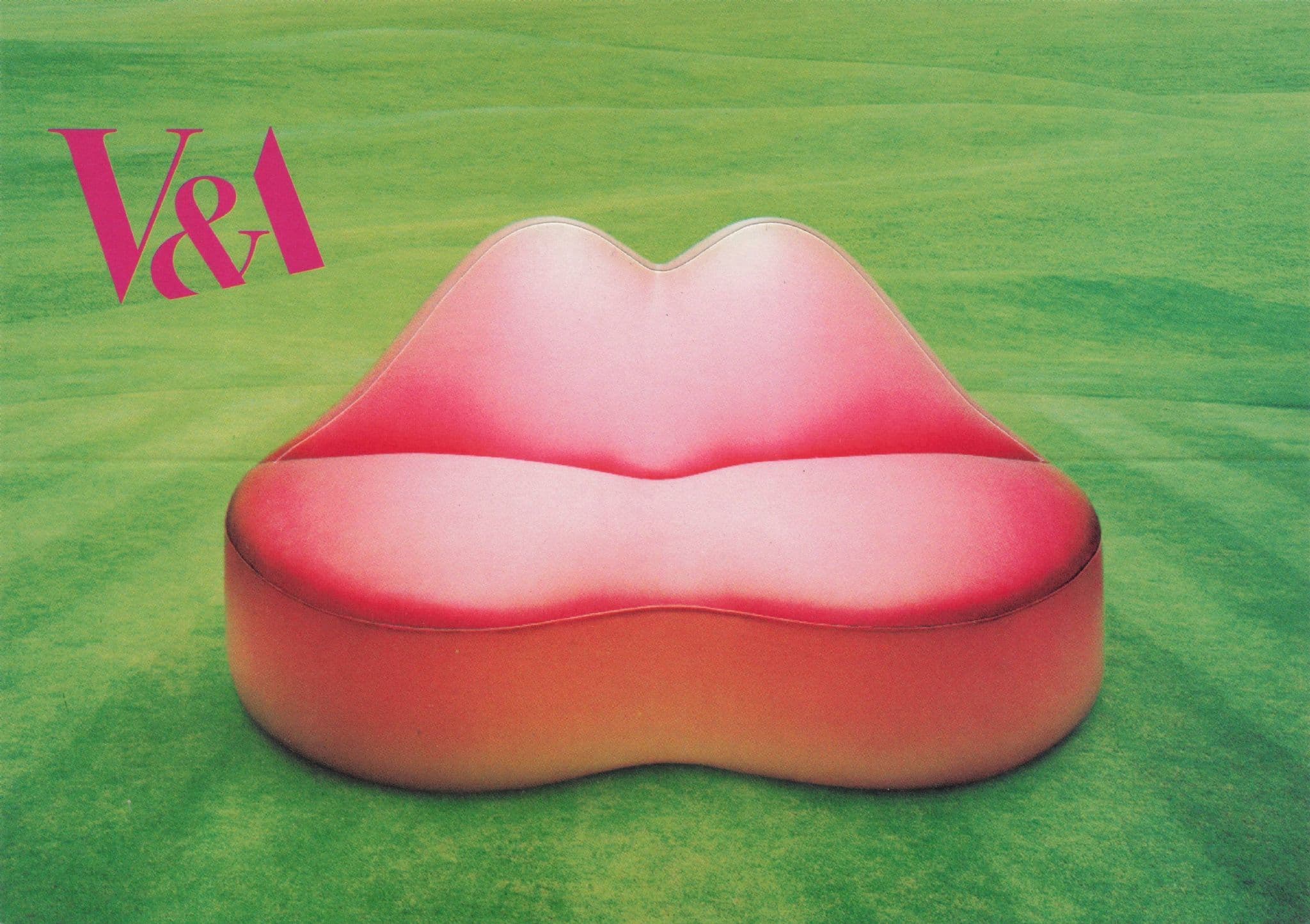 V&A Museum Rocky Horror Mick Jagger Liftable Lips Advertising Postcard
