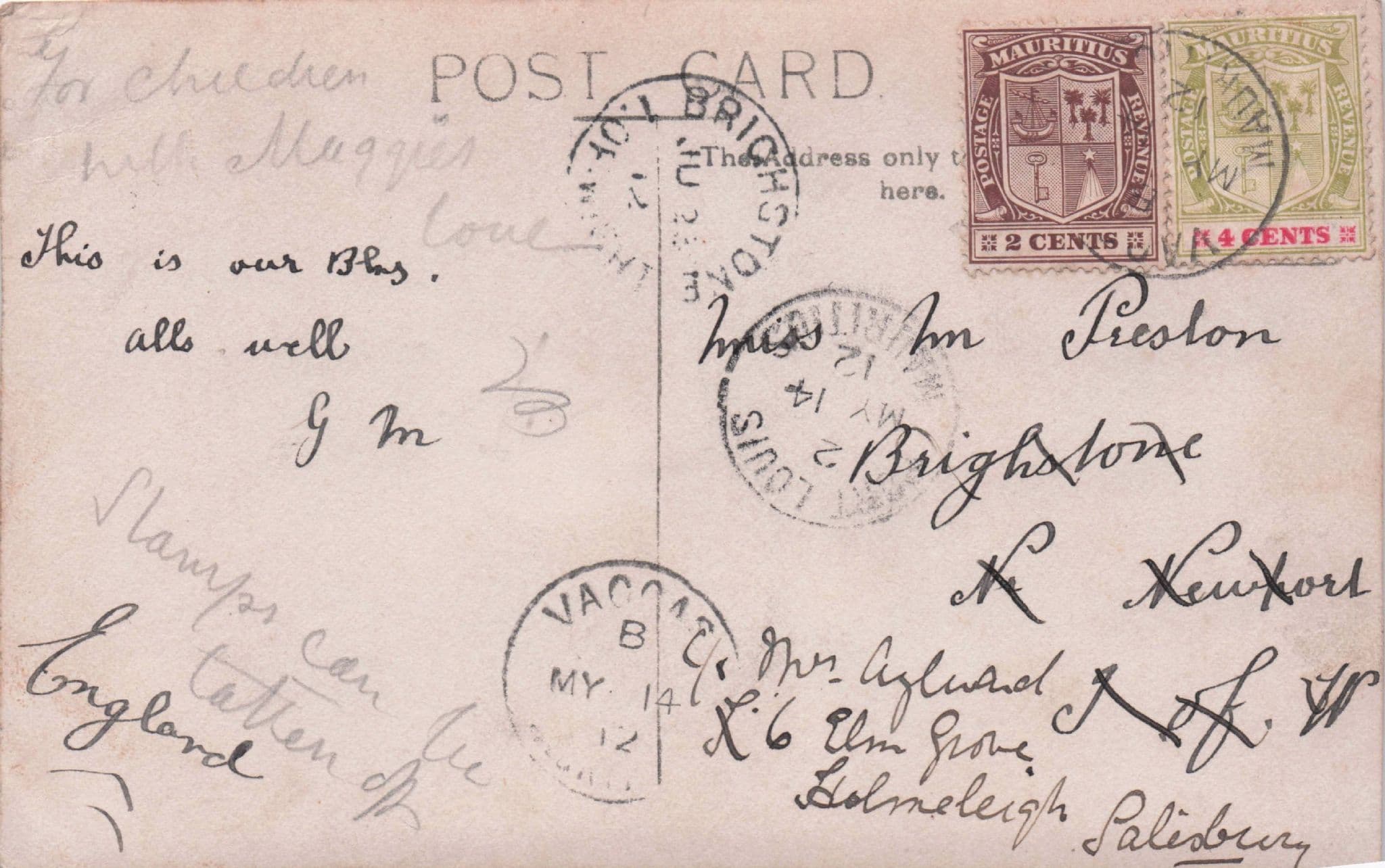 Vacoas Camp Mauritius From Visitor Military Africa Old RPC Postcard