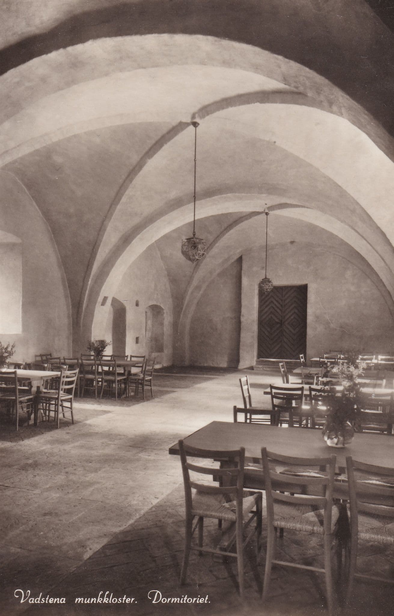 Vadstena Hostel Dinner Table Dormitory Antique Swedish Postcard