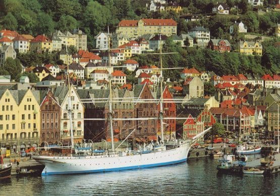 Vagen Harbour Norway Postcard