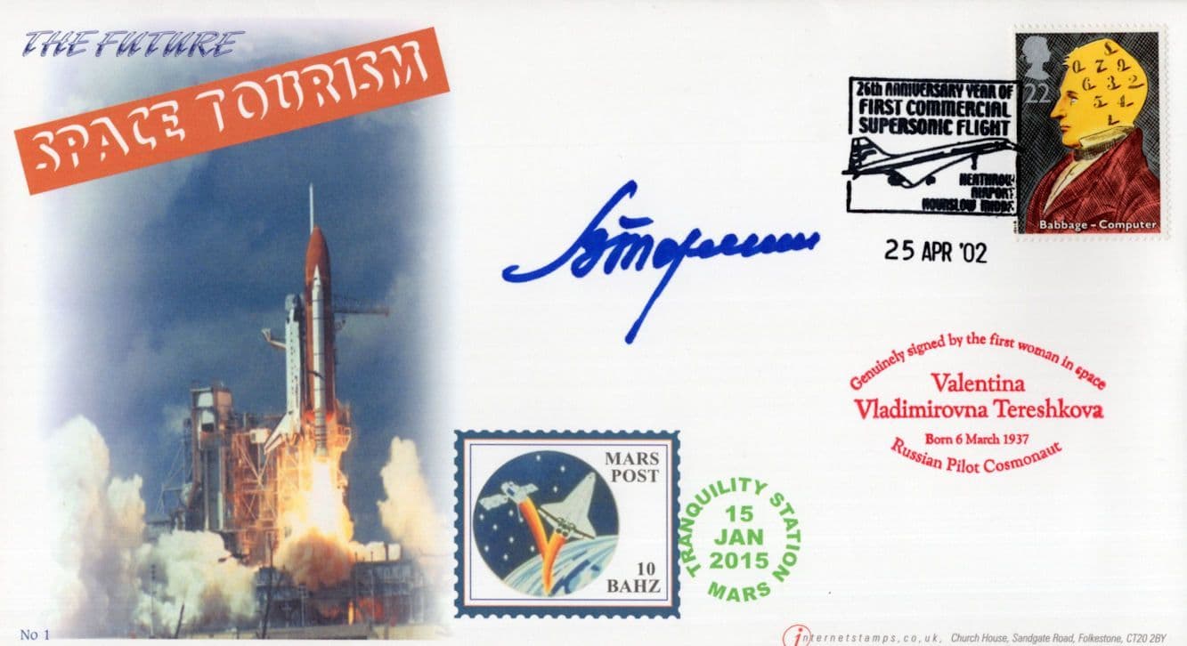 Valentina Threshkova Russian Cosmonaut 1st Woman In Space Rare LTD TO 50 Hand Signed FDC