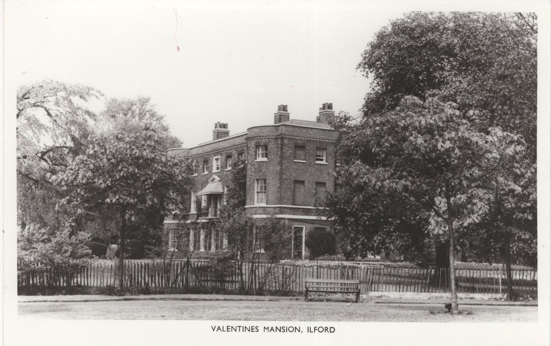Valentines Mansion Ilford Real Photo Plain Back Postcard