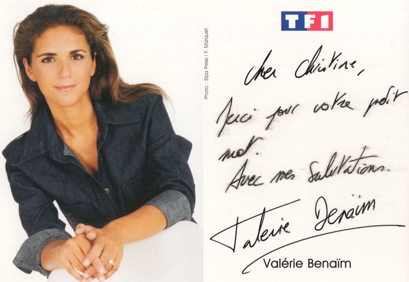 Valerie Benaim French TV Journalist Hand Signed Photo