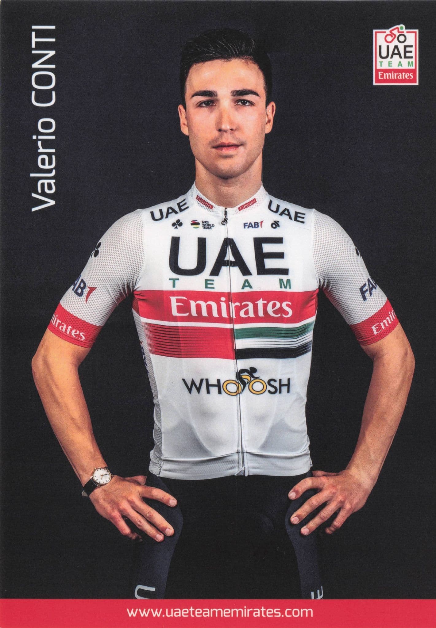 Valerio Conti Italian Italy UEA Arab Emirates Cyclist Team Postcard