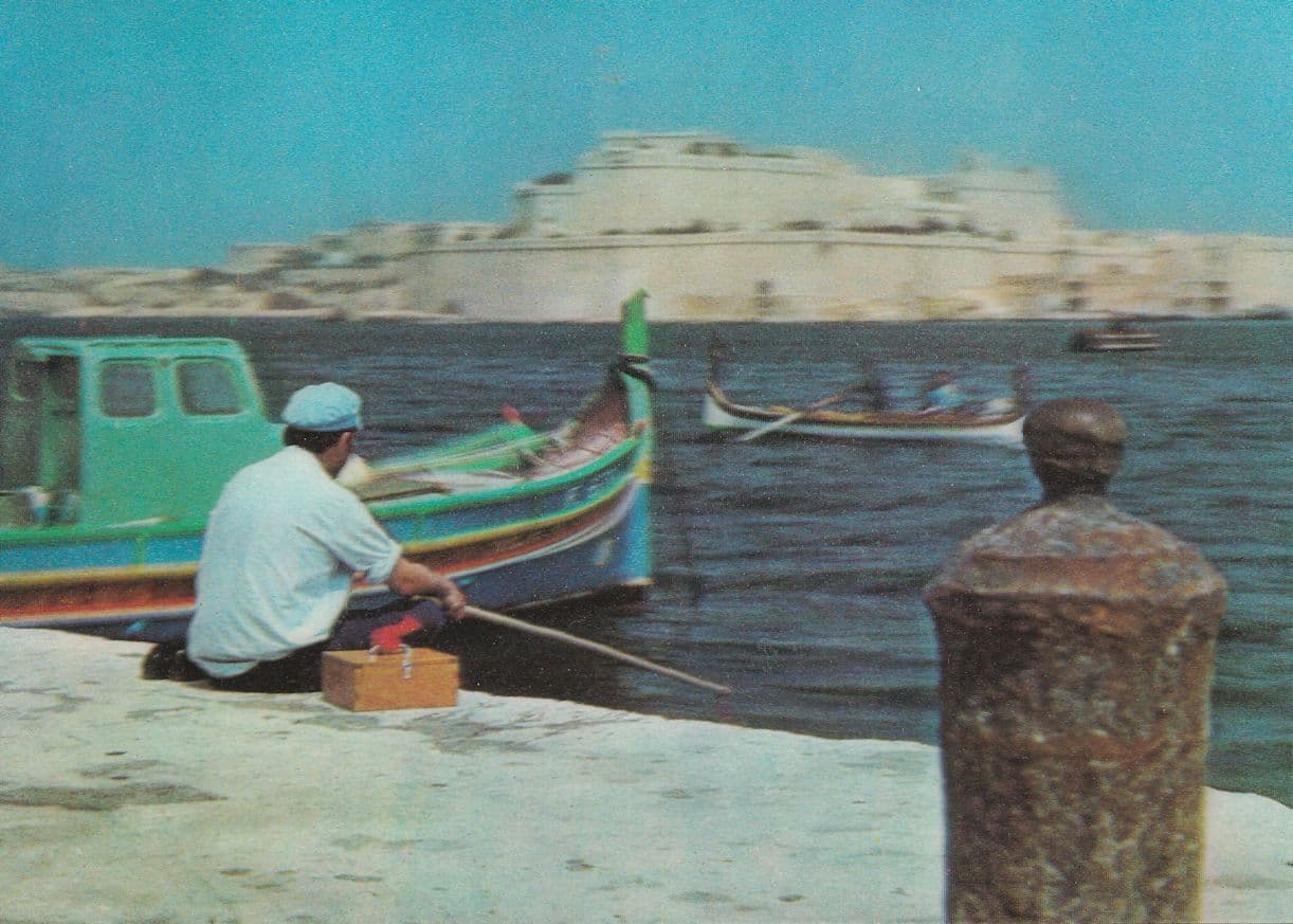 Valetto Harbour Italy Boat Three Dimensional Italian Postcard