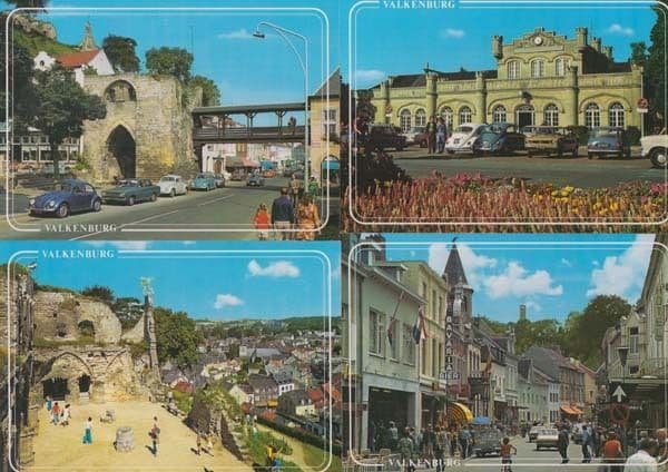 Valkenburg Belgium Bavaria Beer Sign Aerial Shops 4x Postcard s