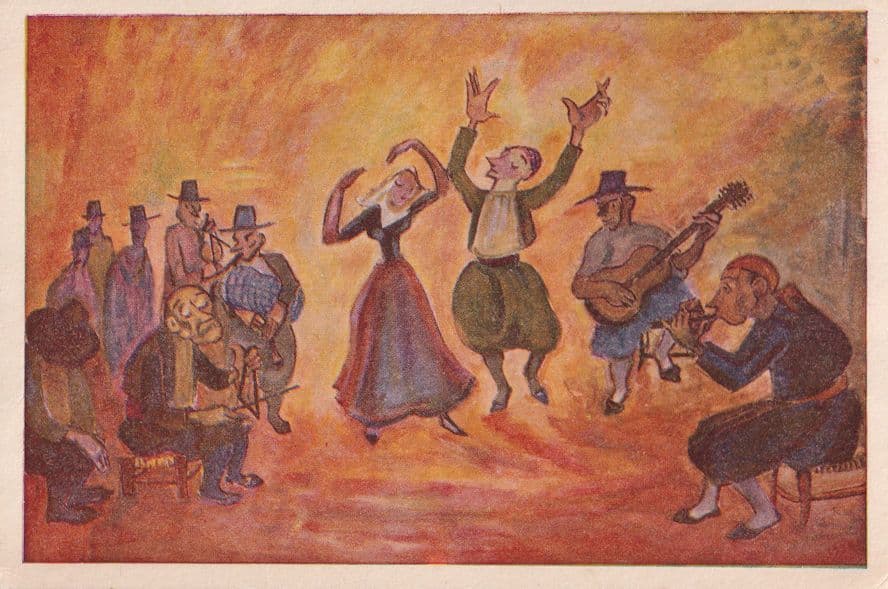 Valldemosa Danses De Majorque Spanish Painting Postcard