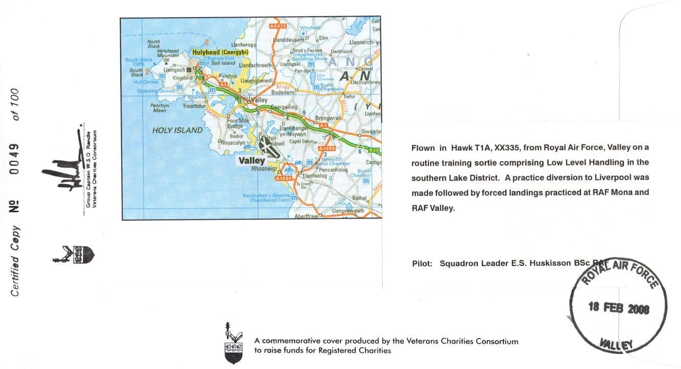 Valley Lake District RAF Station AJ Griffin Map LTD TO 100 Hand Signed FDC