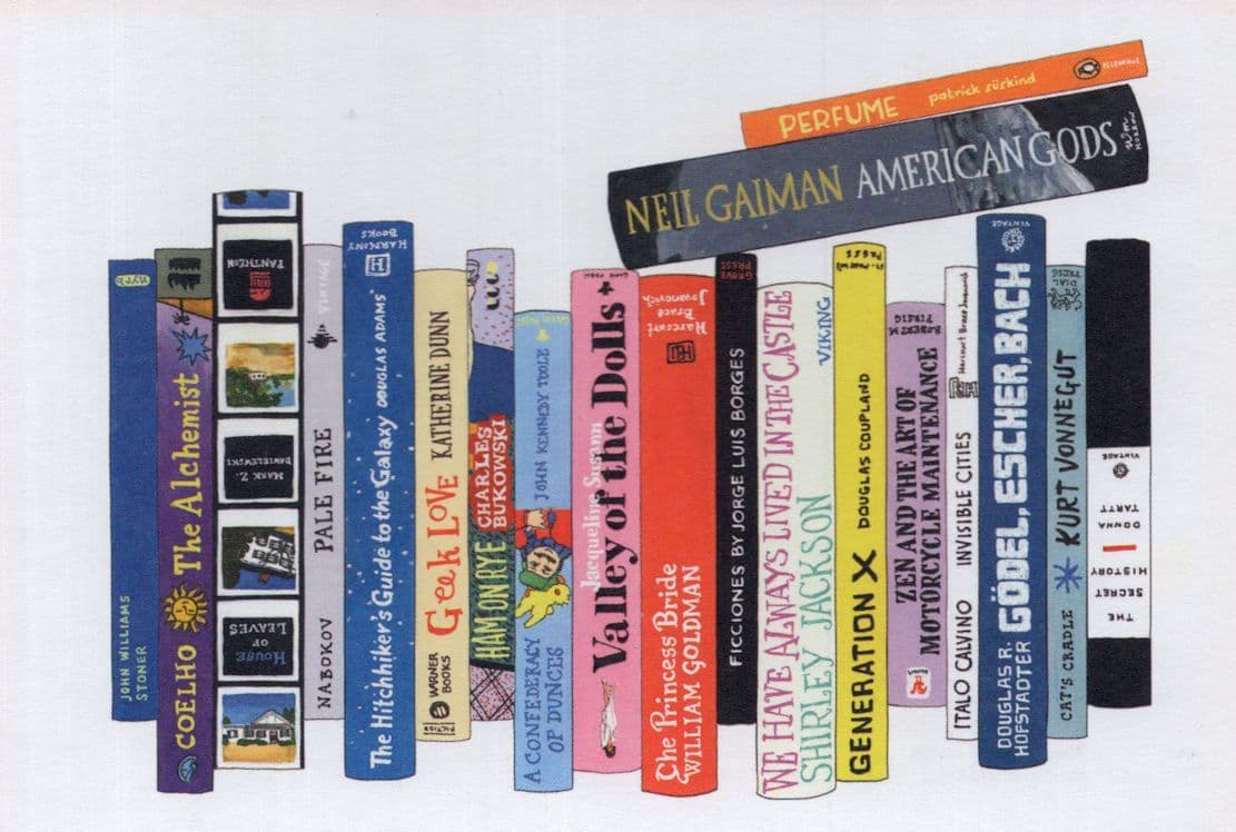 Valley Of The Dolls The Alchemist Cult Book Bookshelf Art Postcard