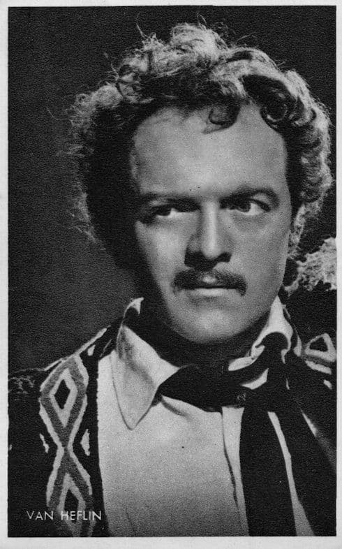 Van Heflin Vintage Rare Kwatta Film Movie Postcard Size Portrait