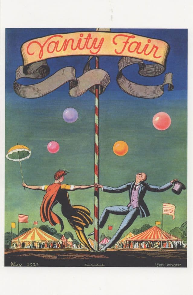 Vanity Fair Circus Tent Romantic Dancing Painting Cover Postcard