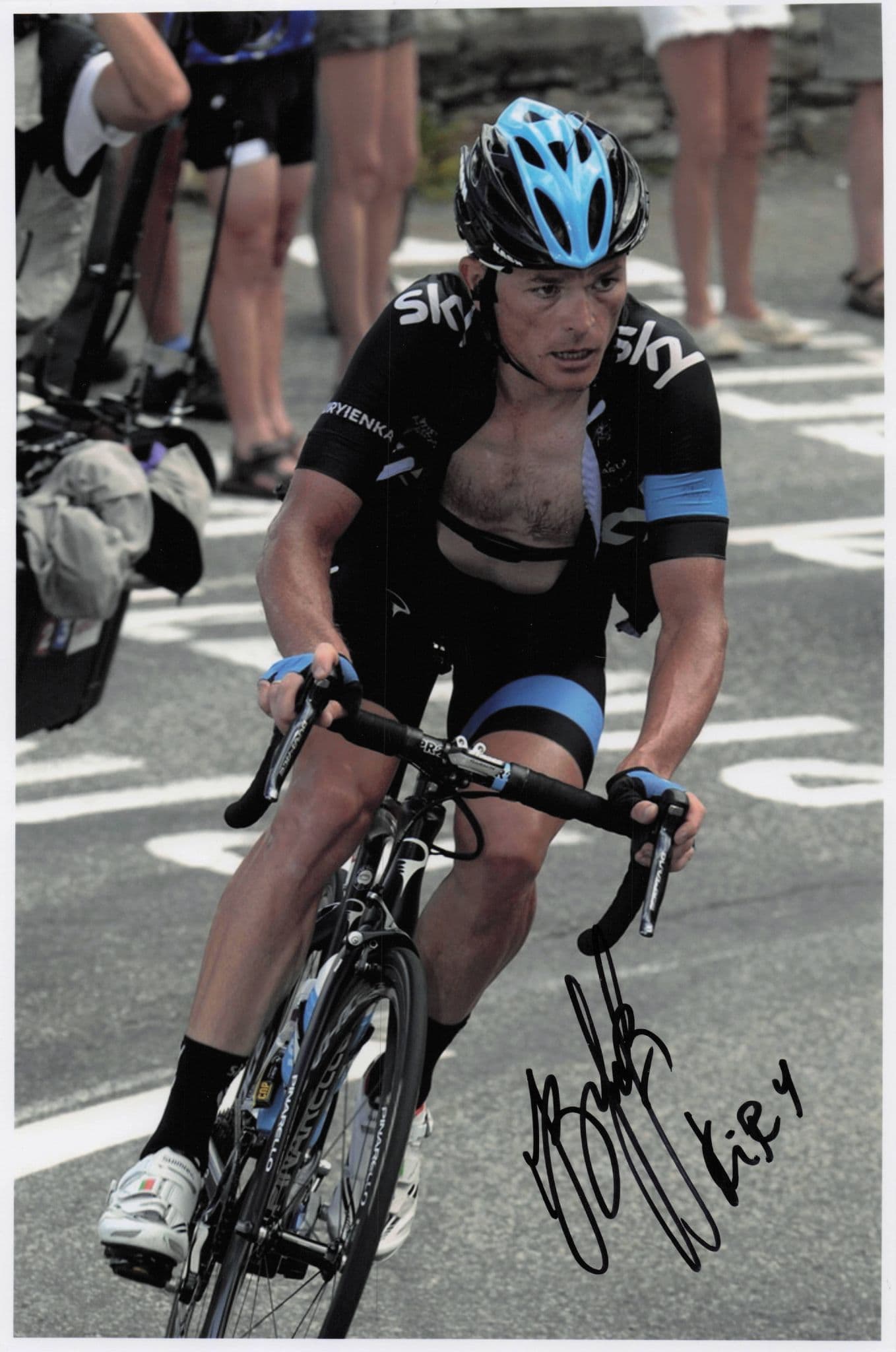 Vasil Kiryienka Belarus Cycling Cyclist 12x8 Hand Signed Photo