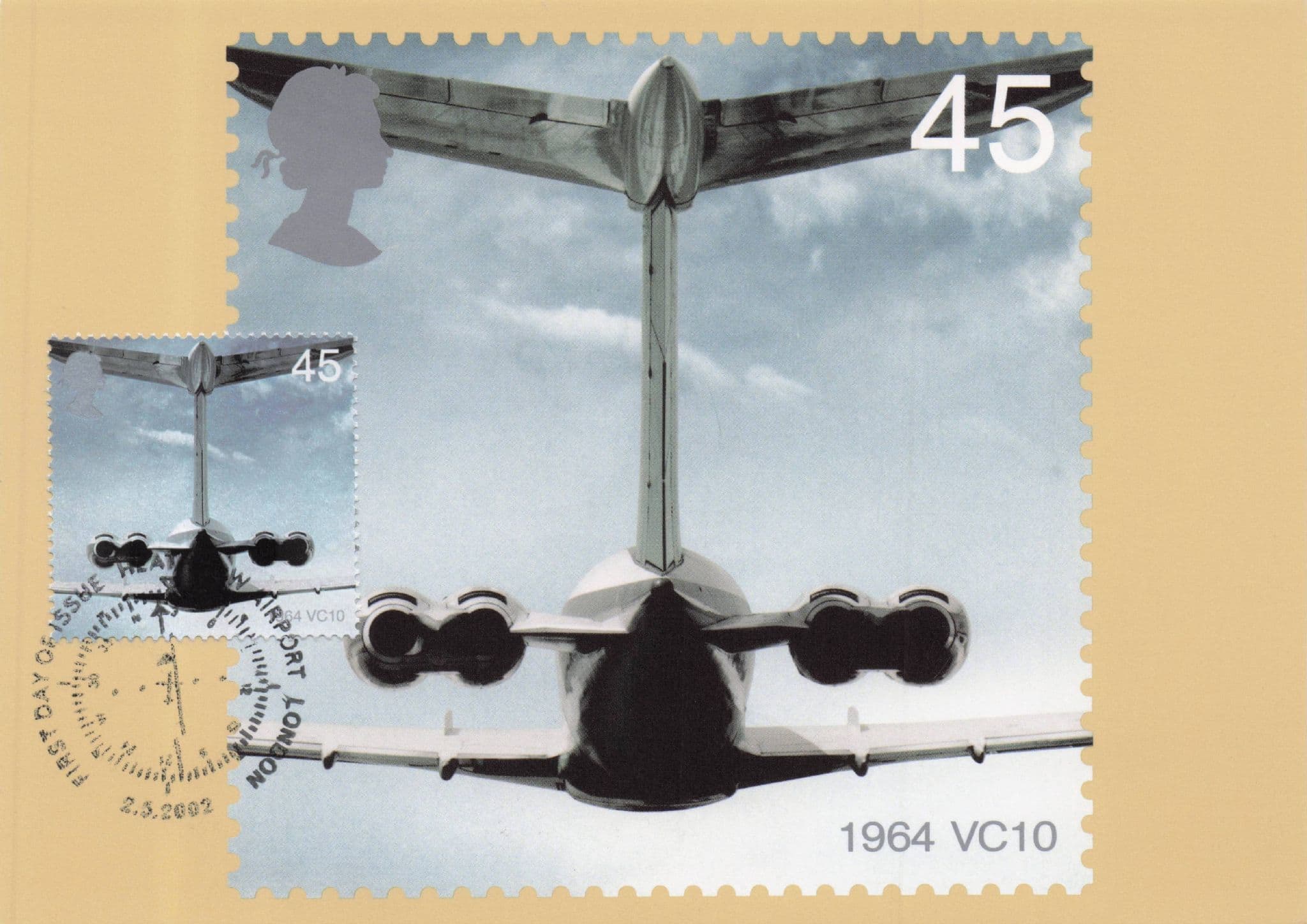 VC-10 Aircraft Royal Mail 1964 Plane FDC Postcard