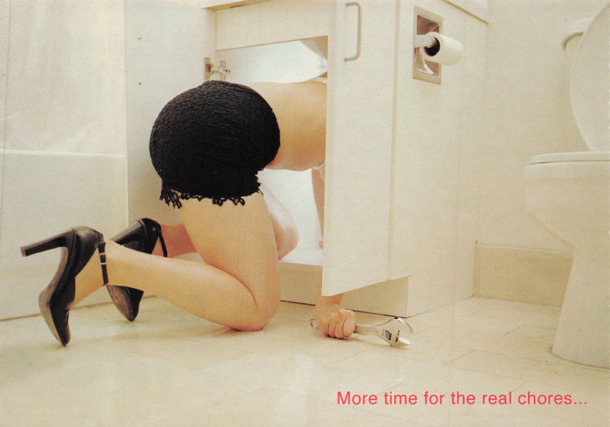 Veet Hair Removal Cream Sexy Lady & Spanner Advertising Postcard