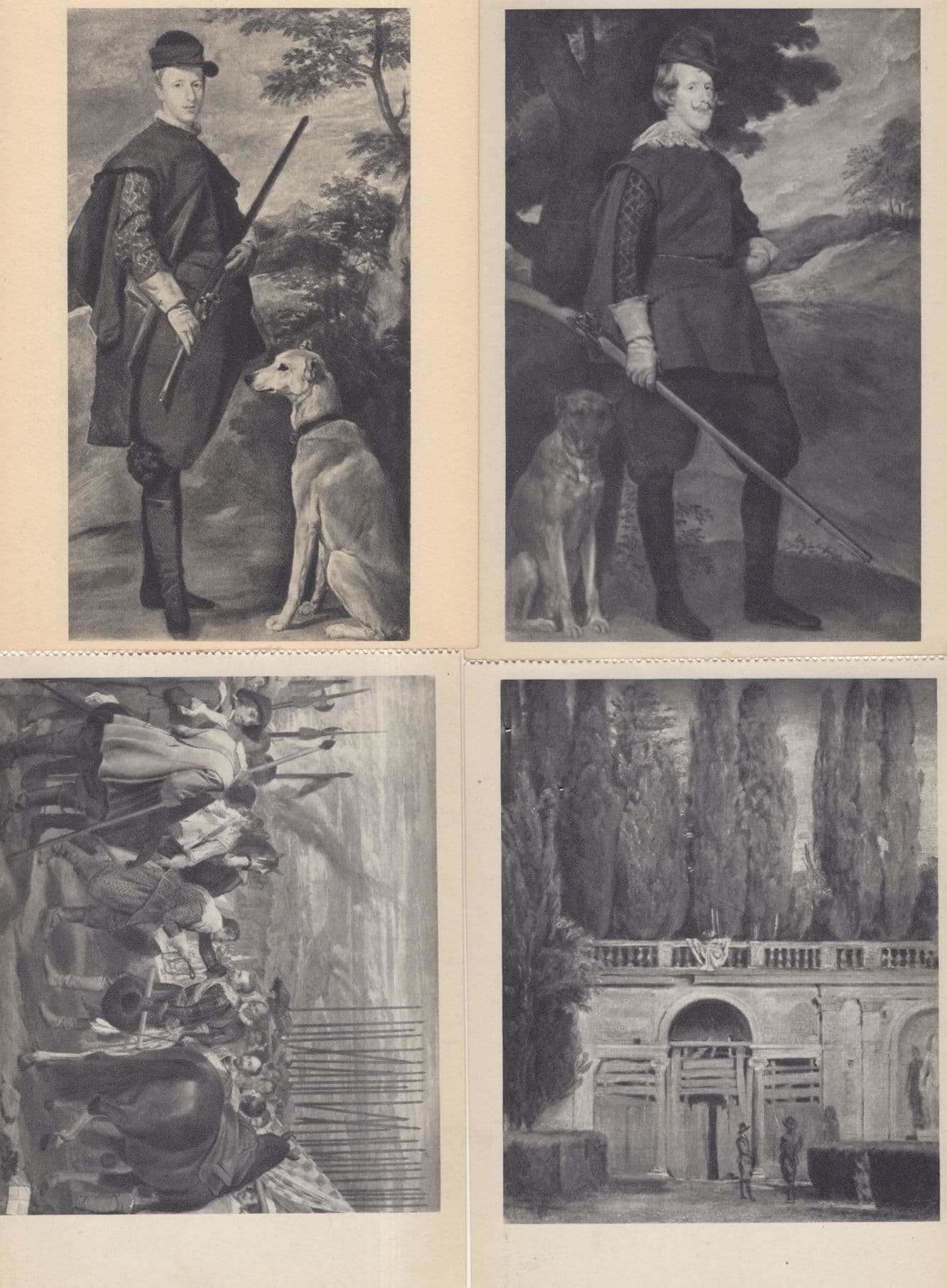 Velasquez 4x Military Battle Gun Rifle 4x Antique Painting Postcard s
