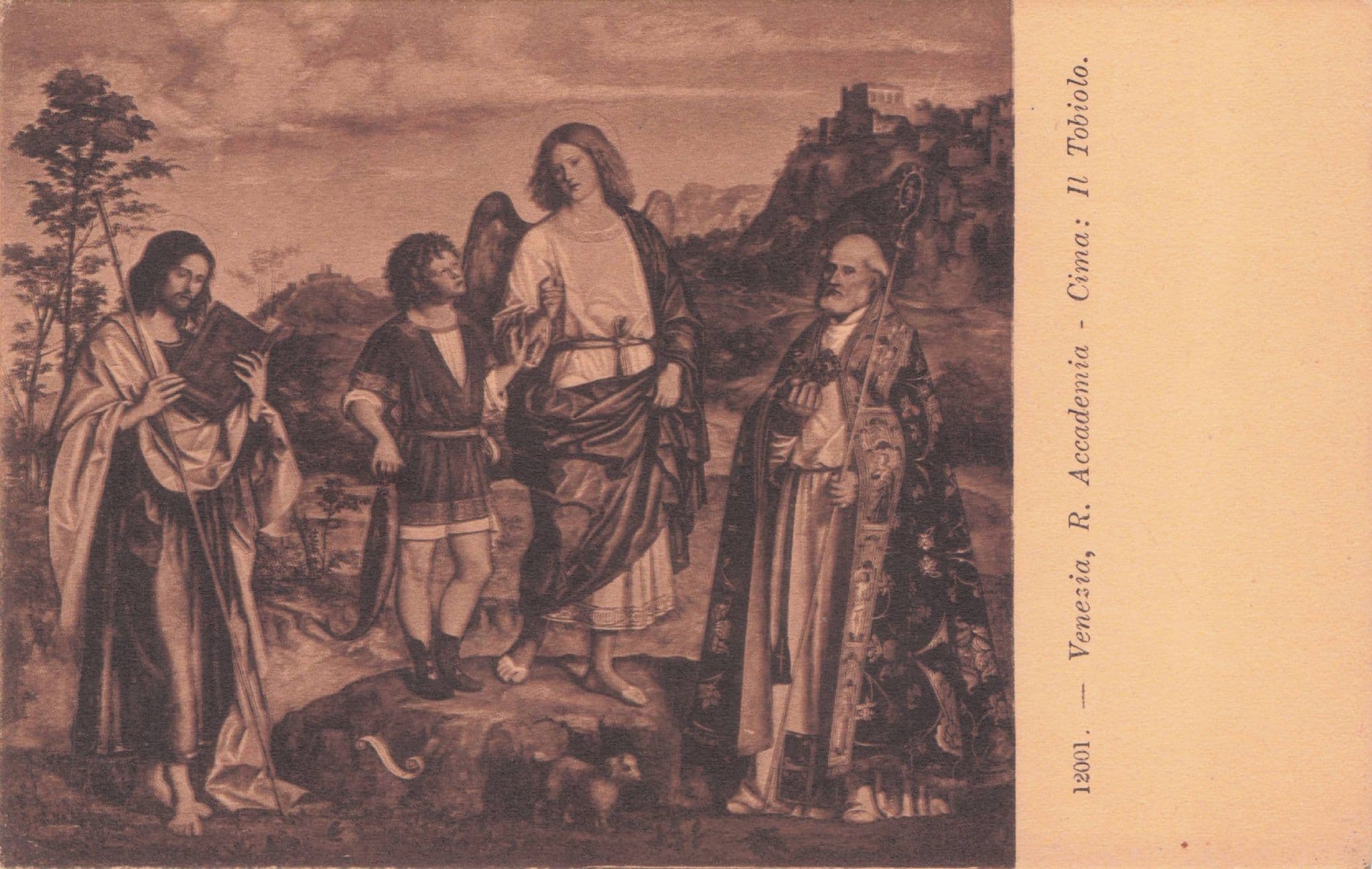 Venezia R Accademia Cima Il Tobiolo Italian Painting Postcard