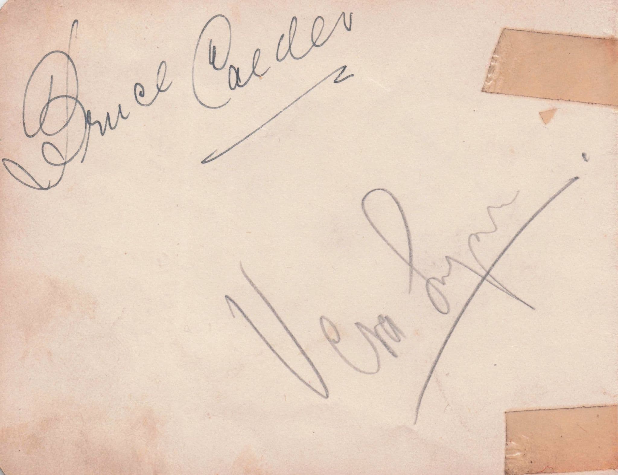 Vera Lynn WW2 Singer TRIPLE Hand Signed Old Autograph Page