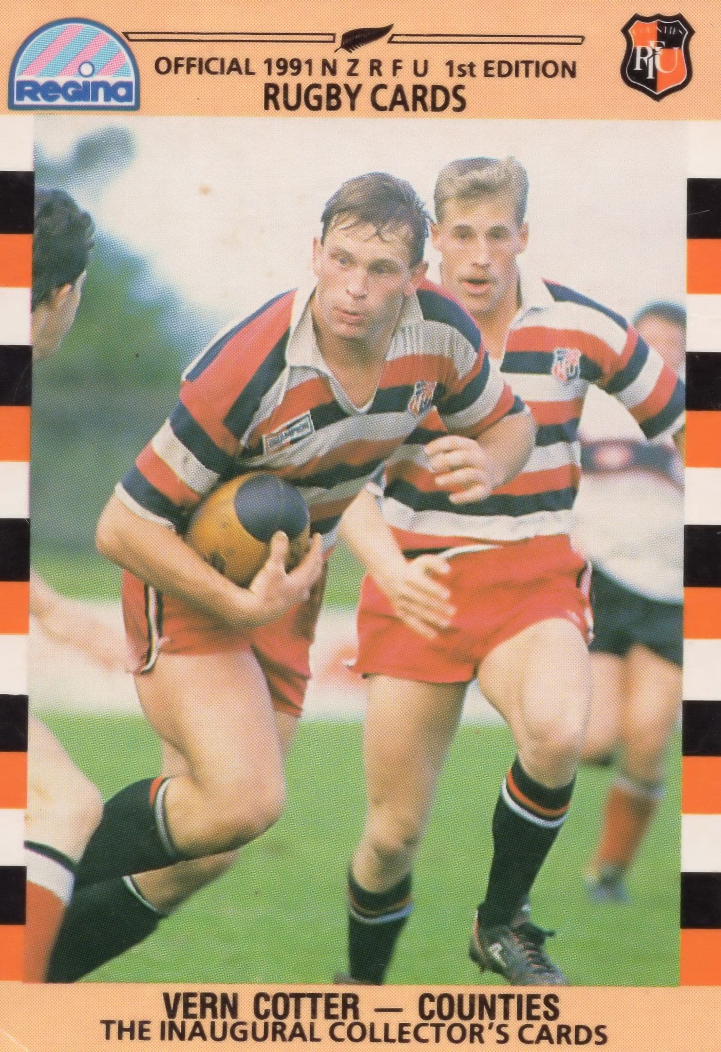 Vern Cotter Counties 1991 New Zealand Hand Signed Rugby Card Photo