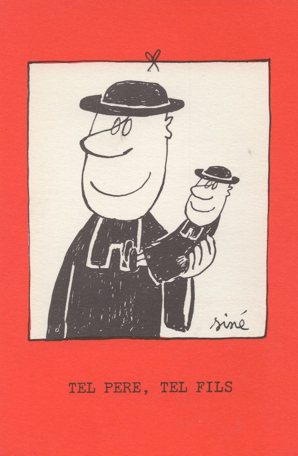 Vicar Priest French Telephone Comic France Postcard