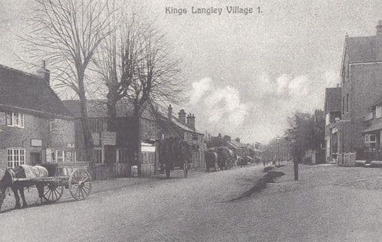 Vicarage Lane Kings Langley 1914 Pre WW1 View Herts Rare Museum Postcard