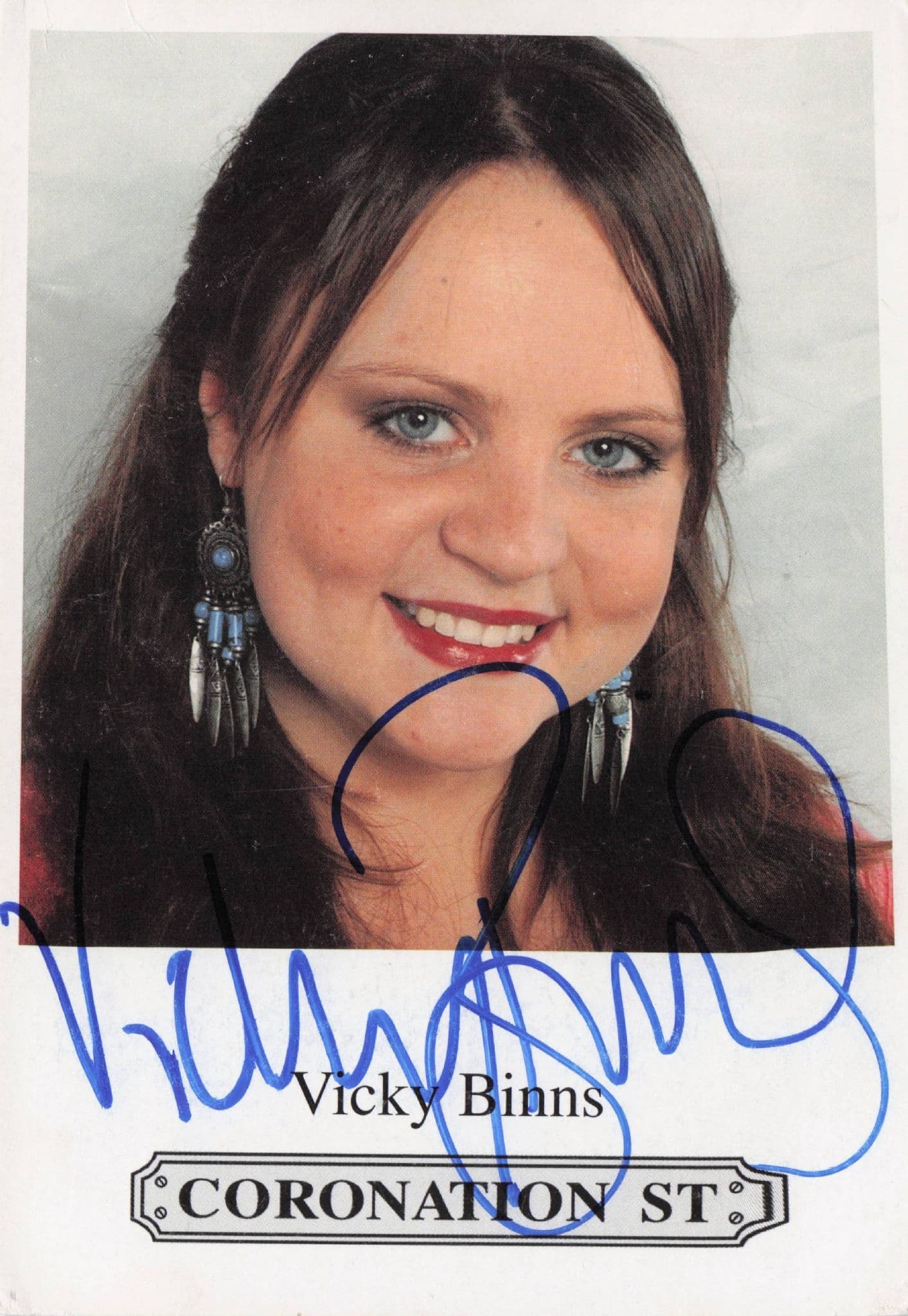 Vicky Binns Coronation Street Rare Hand Signed Cast Card Photo