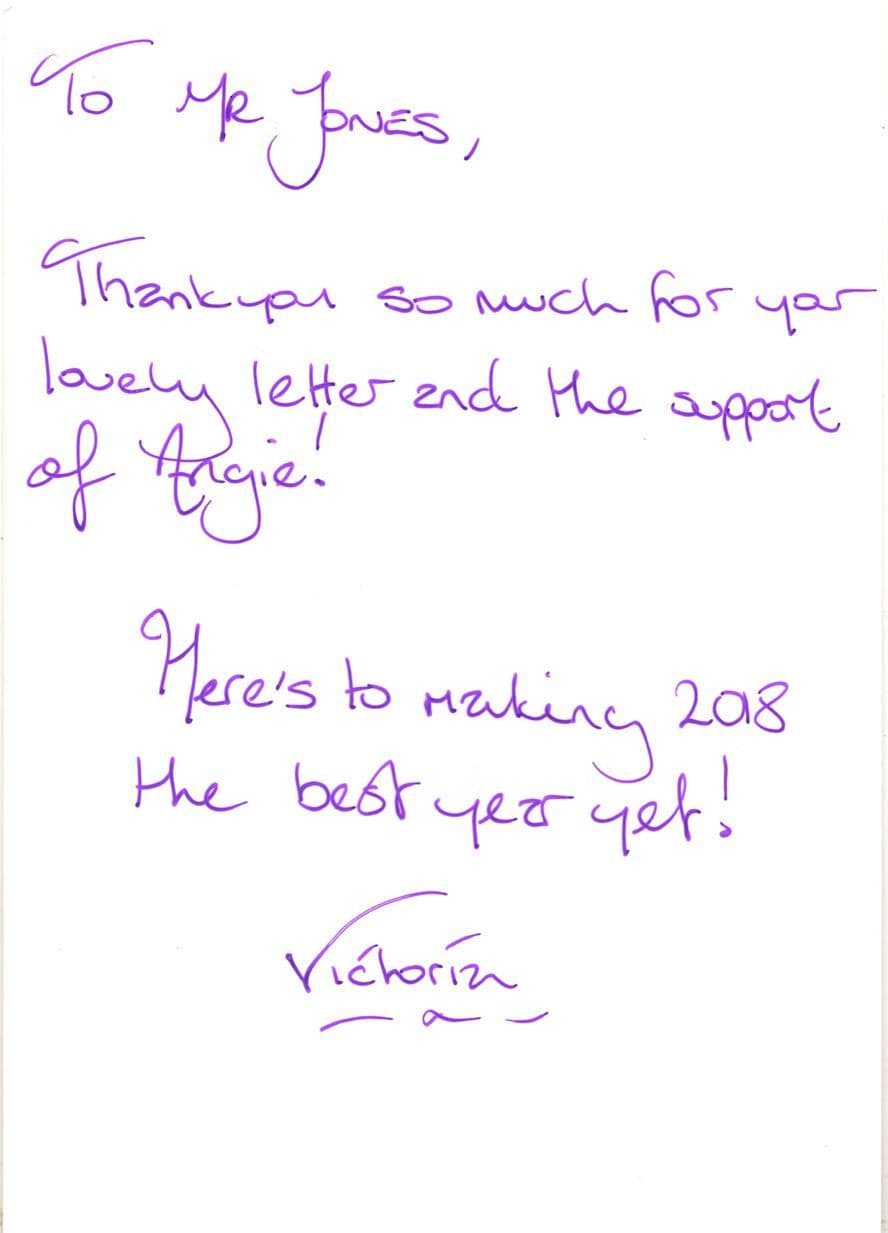 Victoria Ekanoye Coronation Street Reverse Hand Signed Cast Card Photo