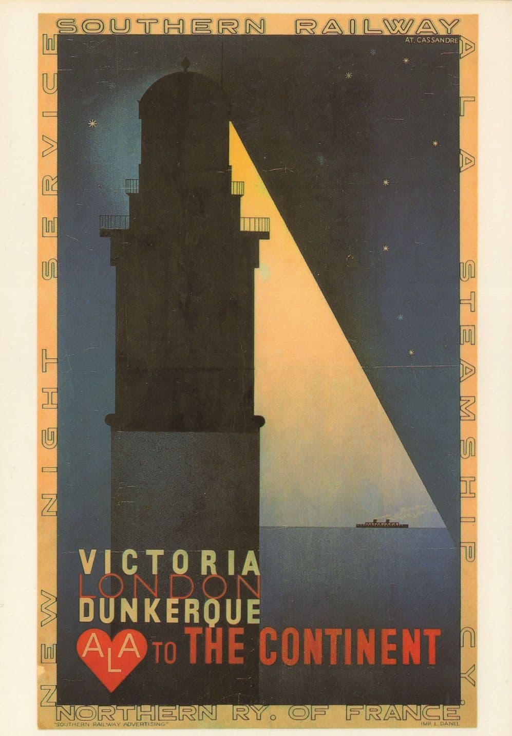 Victoria London Dunkerque To The Continent Travel Postcard
