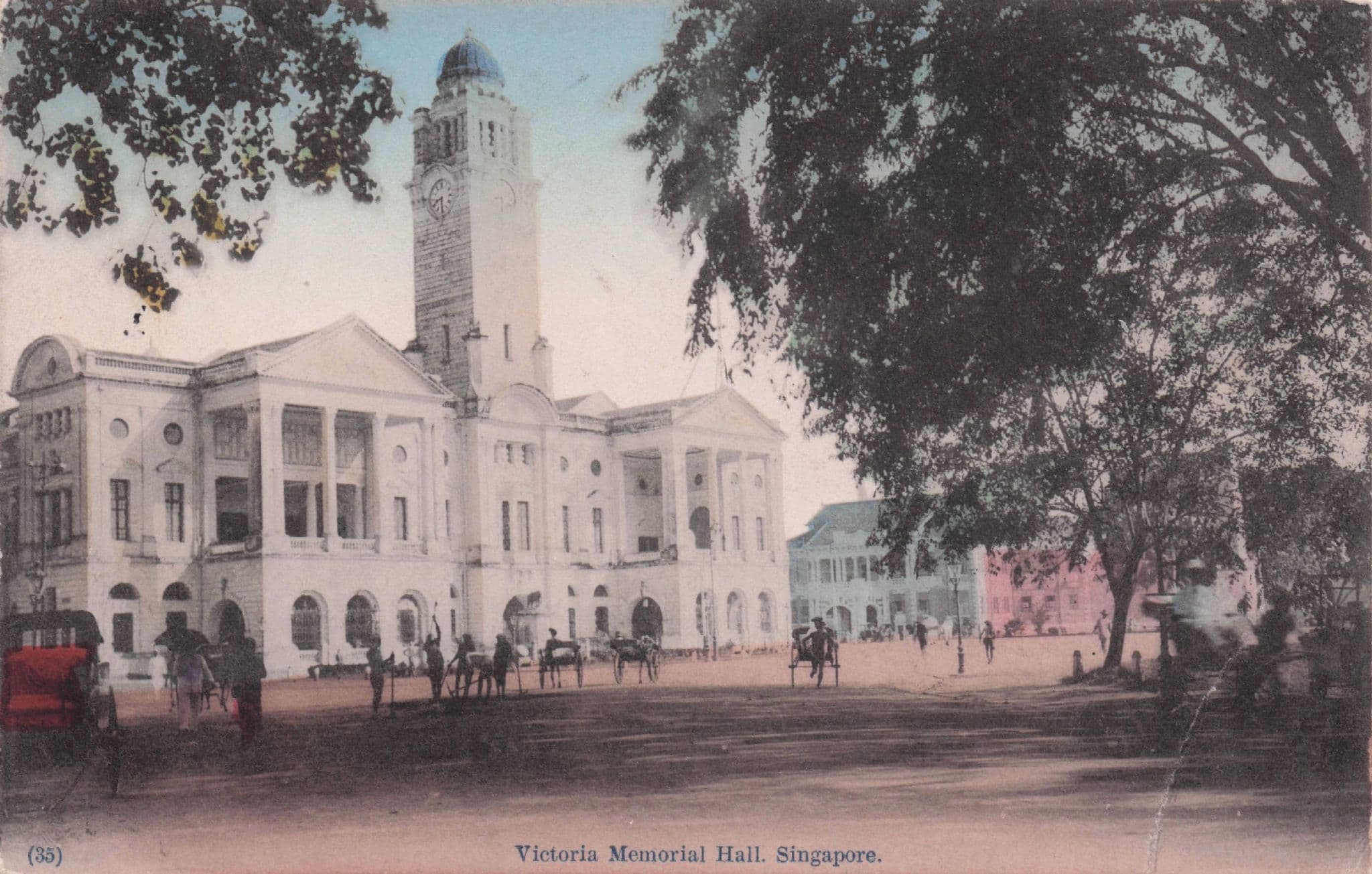 Victoria Memorial Hall Singapore Antique Postcard