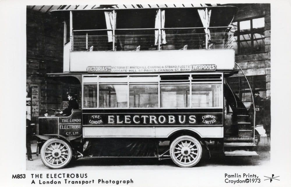 Victoria Street Electrobus Tram London Transport Photo Postcard