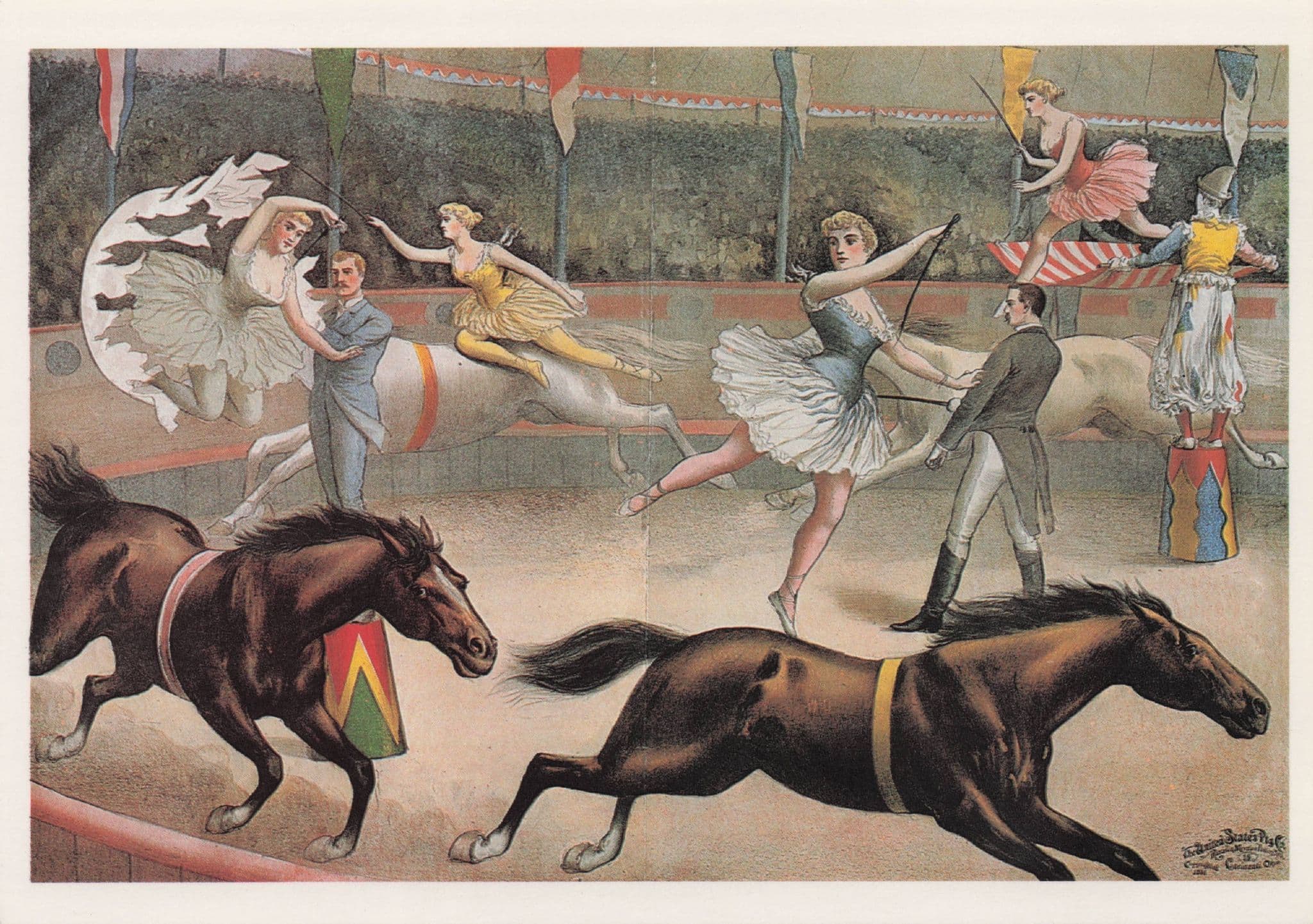 Victorian 1891 American Circus Poster Ballerina Poster Postcard