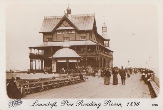 Victorian Reading Room at Lowestoft Pier Suffolk Postcard