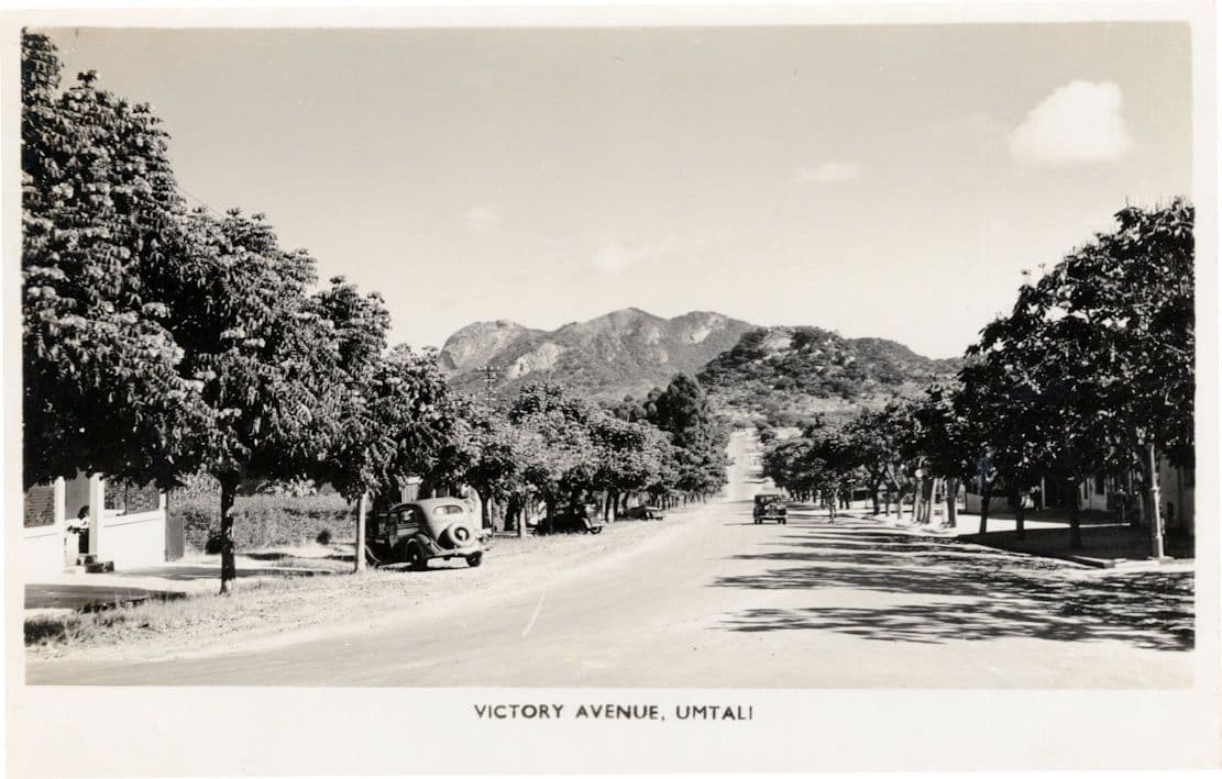 Victory Avenue Umtali Mutare Zimbabwe Africa Real Photo Postcard