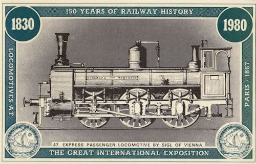 Vienna Express Passenger Locomotive Train Paris Exposition Postcard