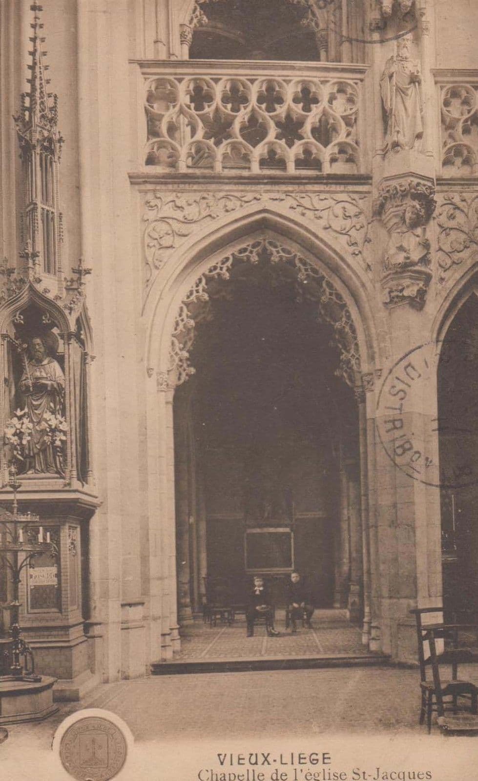 Vieux Liege Chapelle De L'Eglise St Saint Jacques French France Vintage Postcard