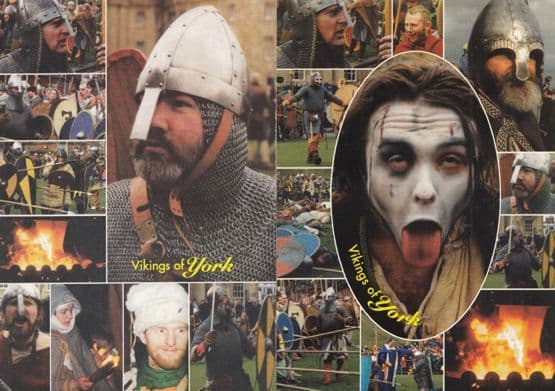 Vikings Of York 18 Photos on 2x Superb Rare Postcard s