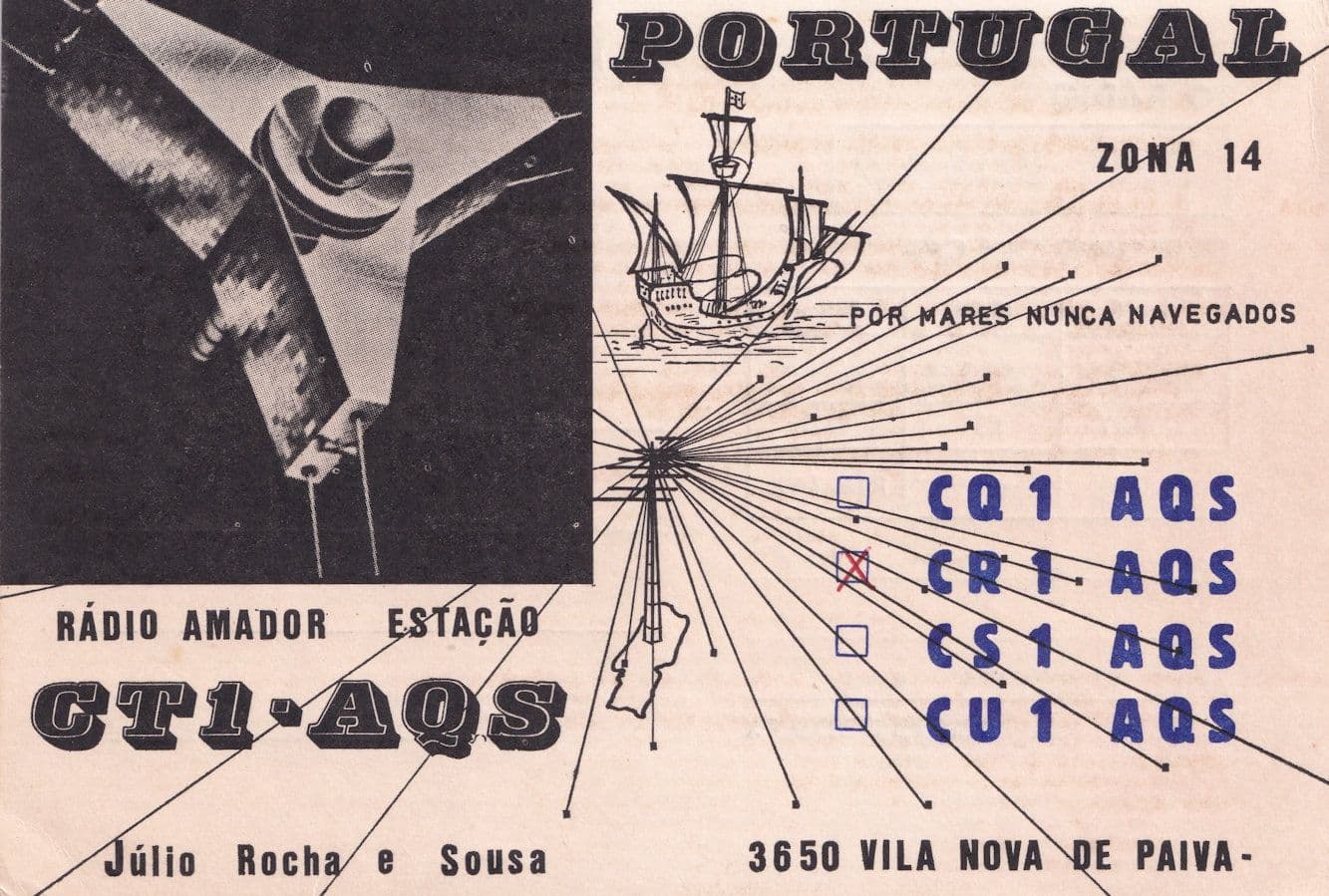 Vila Nova De Paiva Portugal Amateur Radio Station QSL Postcard Card