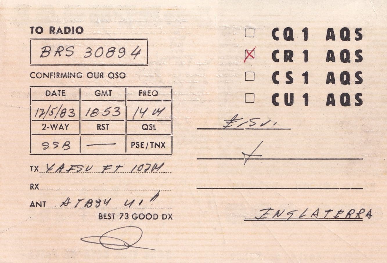 Vila Nova De Paiva Portugal Amateur Radio Station QSL Postcard Card