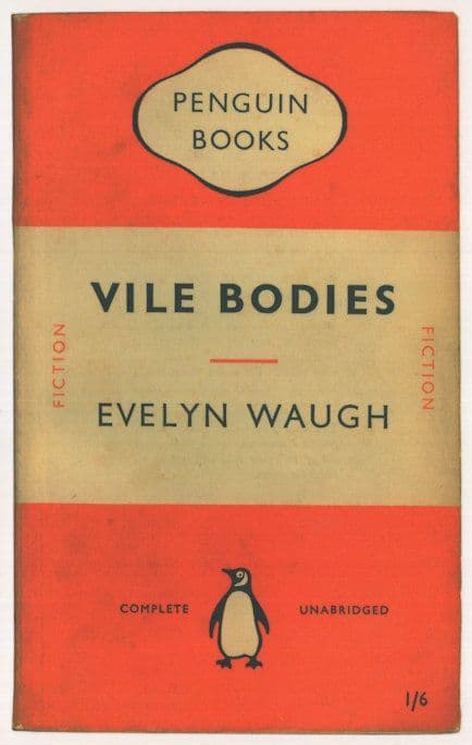 Vile Bodies Evelyn Waugh 1938 Book Postcard