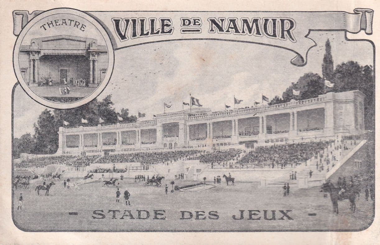 Ville De Namur Theatre Belgium Advertising Antique Postcard