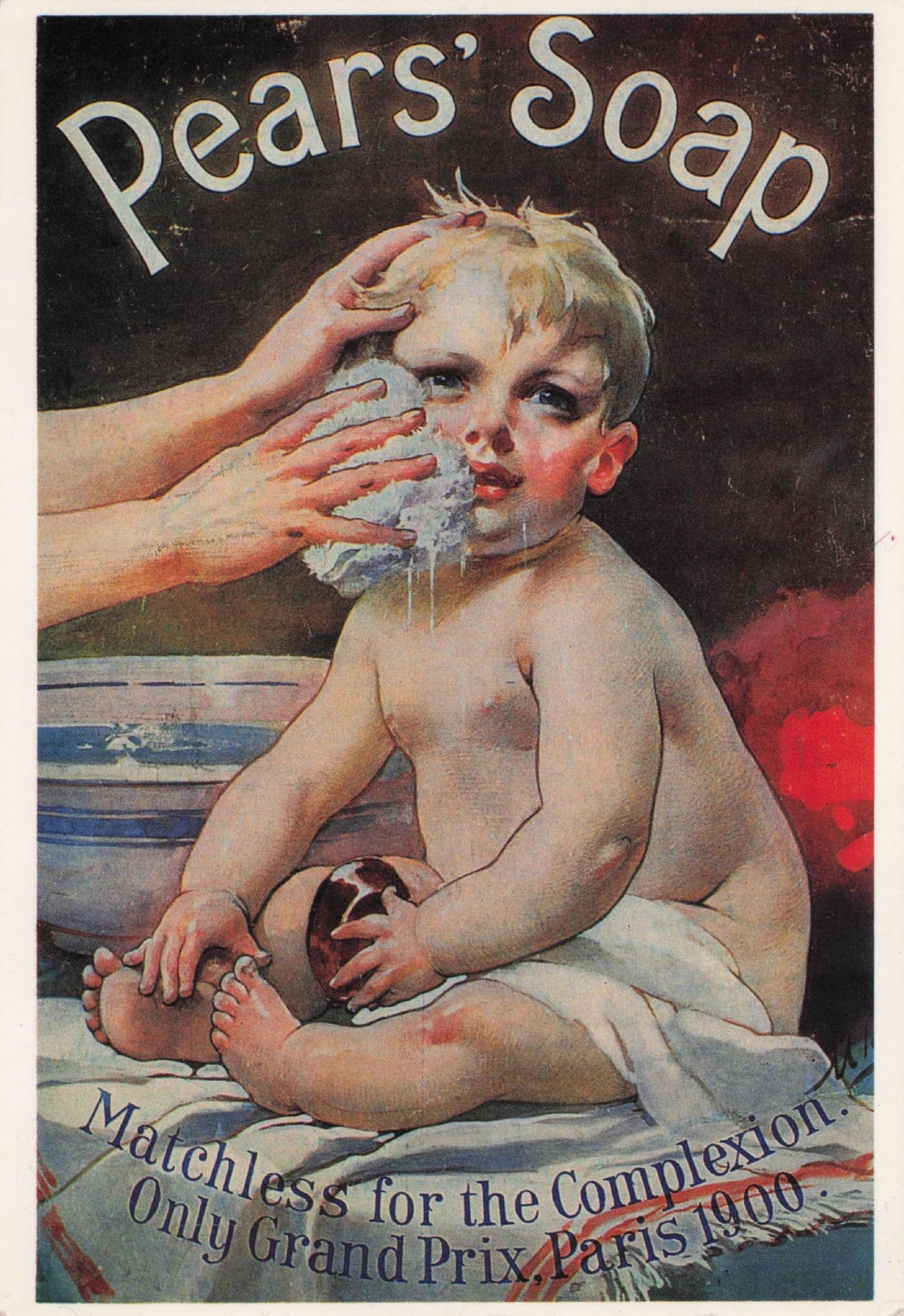 Vintage French Grand Prix 1900 Pears Soap Advertising Postcard