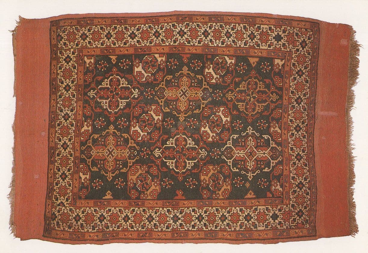 Vintage Holbein Carpet Rug Anatolia Budapest Museum Rare Postcard