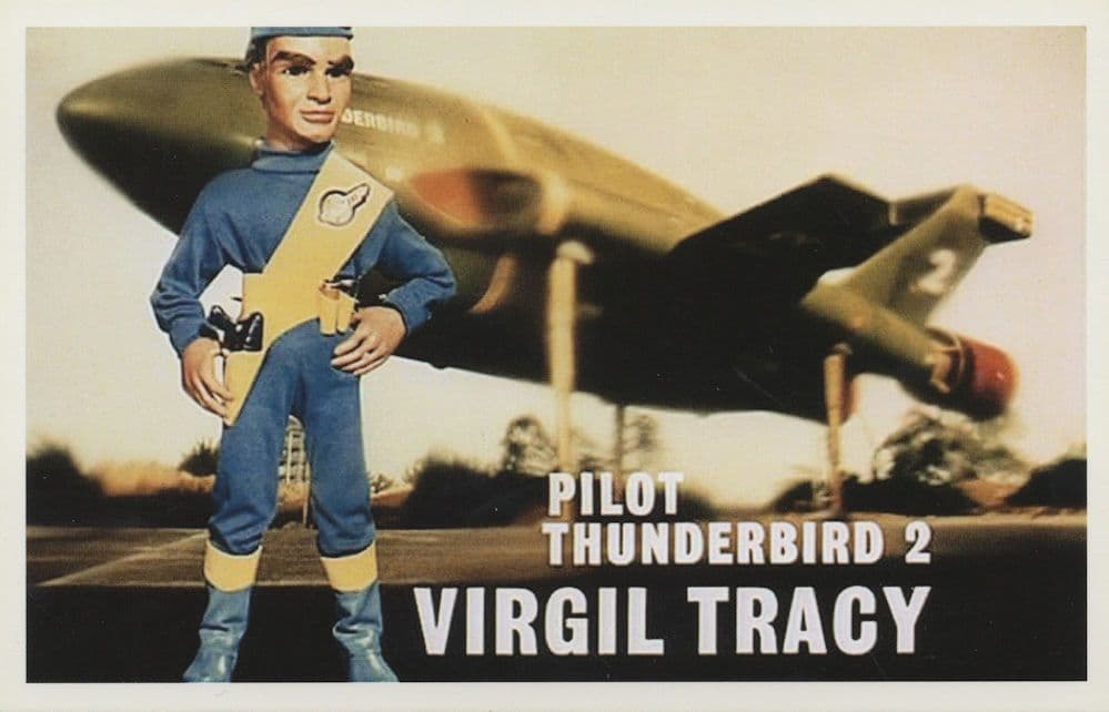 Virgil Tracy Pilot Thunderbird 2 TV Opening Credits Thunderbirds Postcard