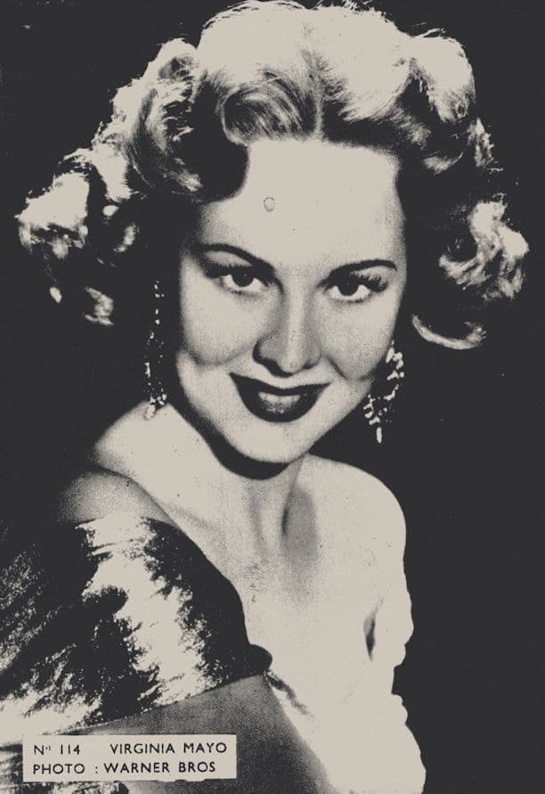 Virginia Mayo Belgium 1950s Postcard Size Film Actress Card