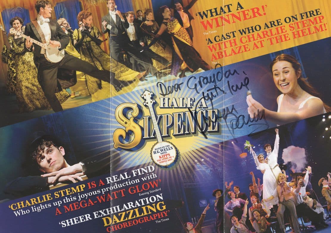 Vivien Parry Half A Sixpence Hand Signed Theatre Flyer