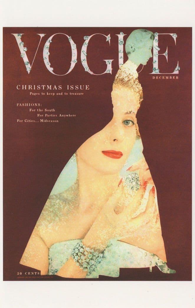 Vogue Royal Coronation Year Fashion 1953 Xmas Magazine Postcard
