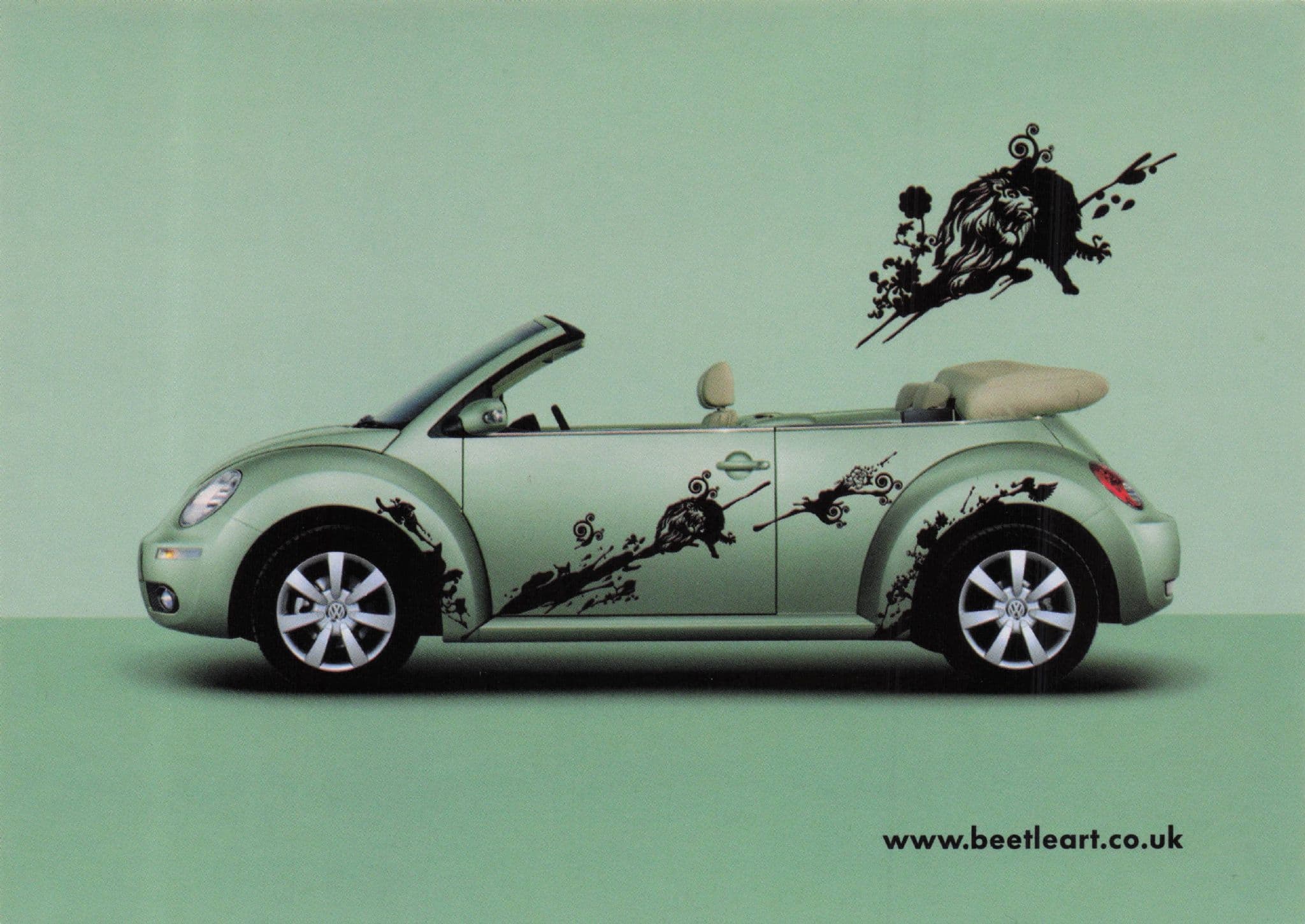 Volkswagen Beetle Car Our New Mud Look Advertising Postcard