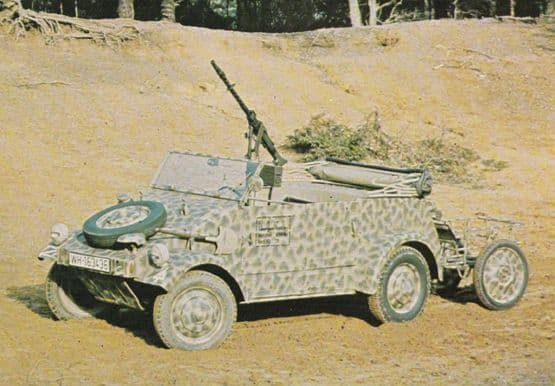 Volkswagen Kupelwagen Panzerdivision British Army Military Tank Rare Postcard