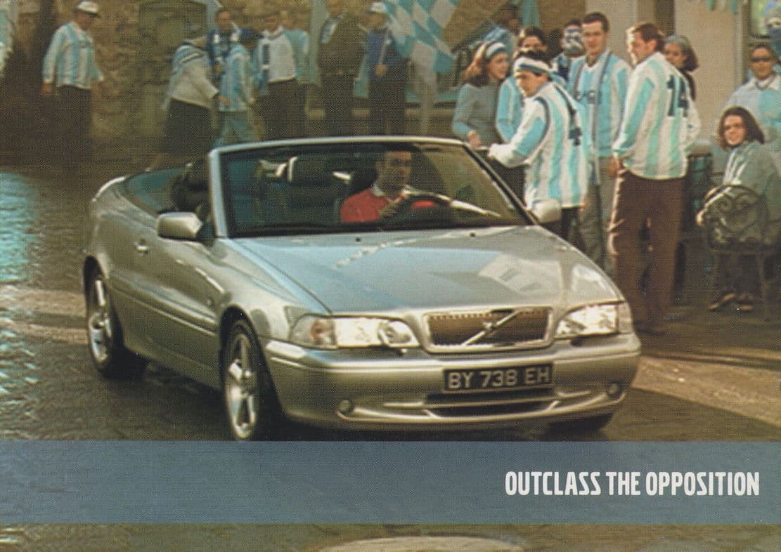 Volvo Swedish Cars Football Fans Advertising Postcard