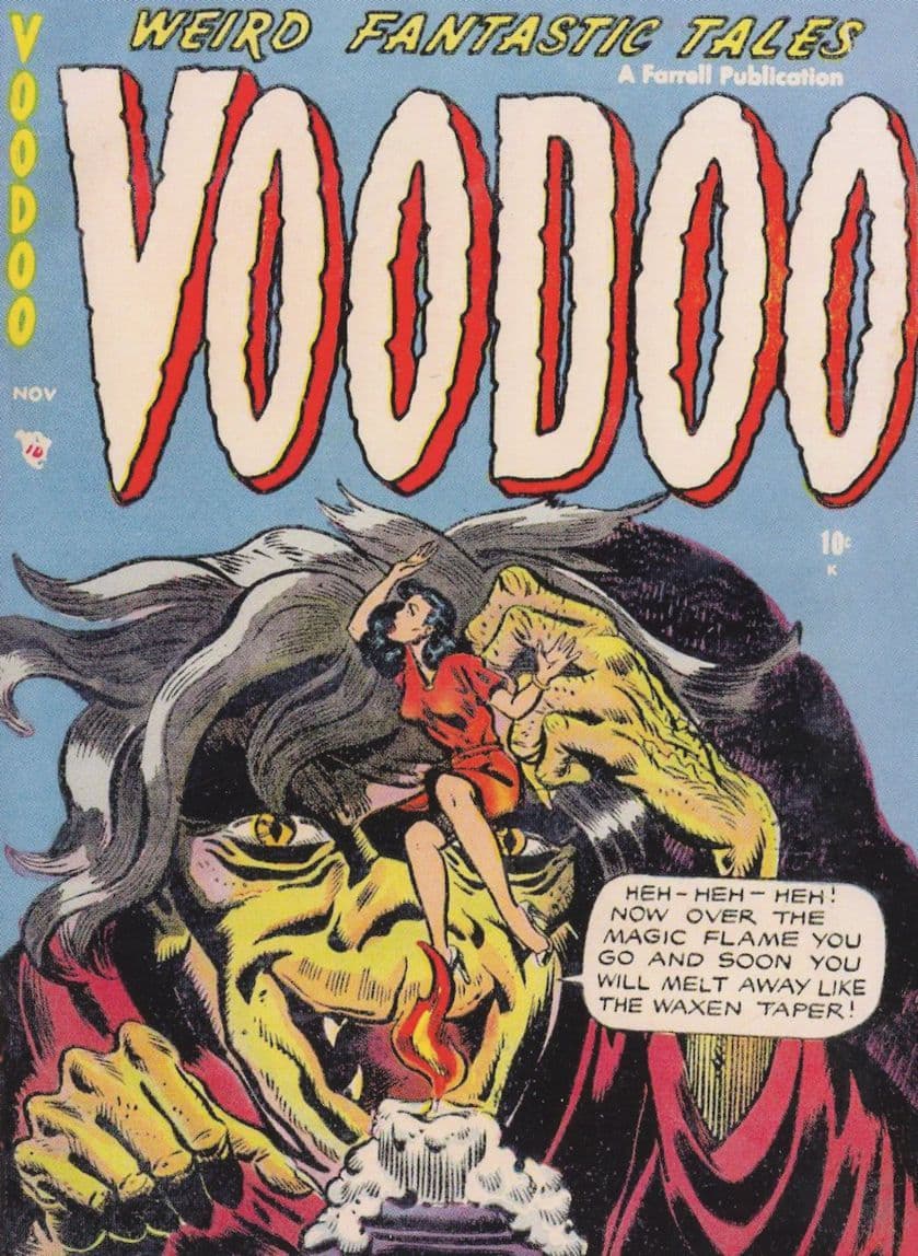 Voodoo Incredible Shrinking Woman 1950s Magic Comic Book Postcard