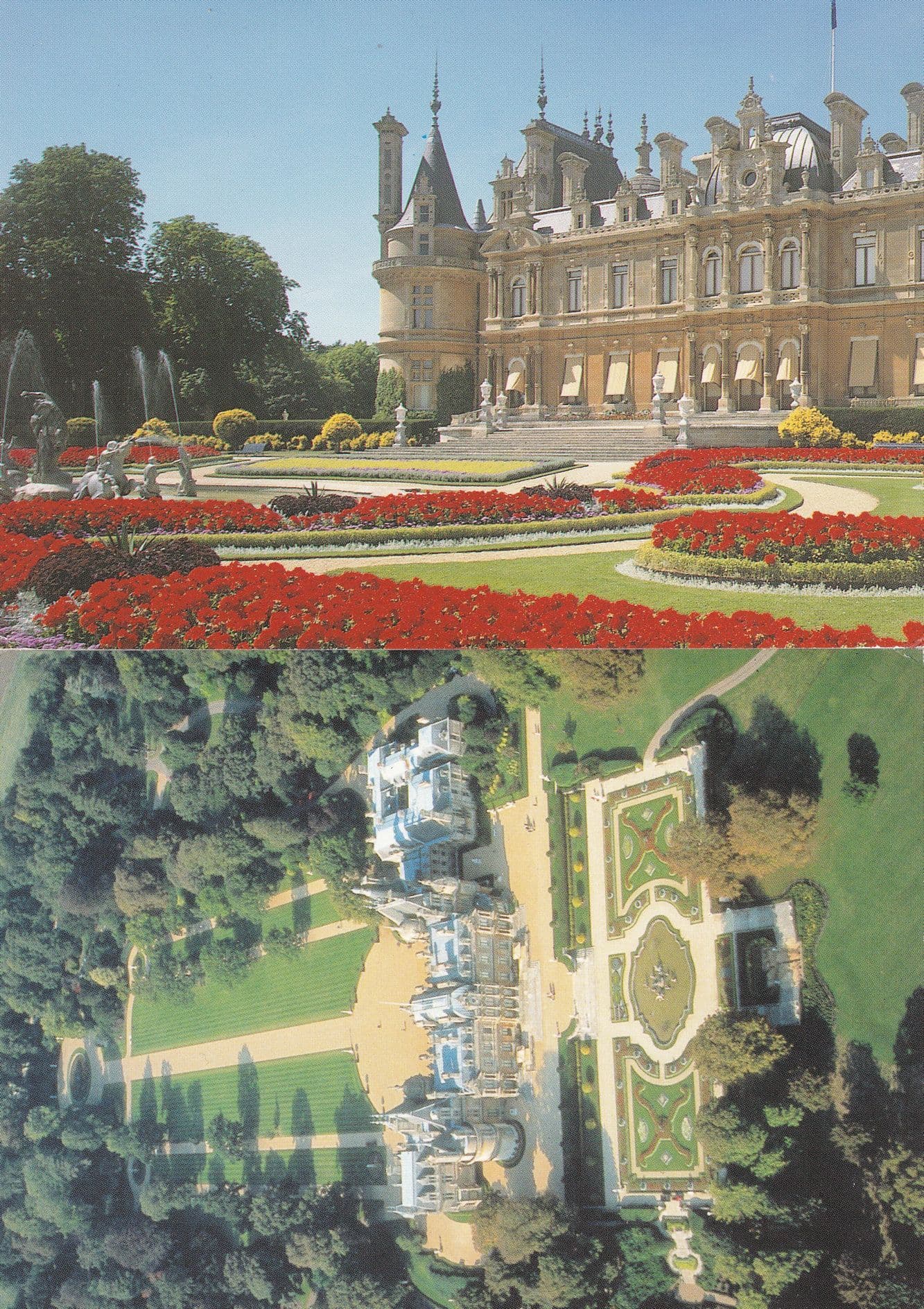 Waddesdon Manor Lord Rothschild Spectacular Aerial Buckinghamshire 2x Postcard s